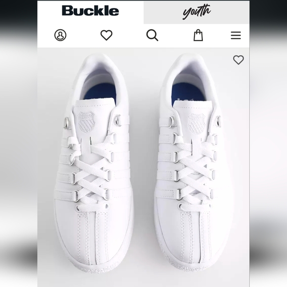 SOLD K-SWISS Genuine Leather White Platform Sneakers sz 11 - Picture 3 of 9